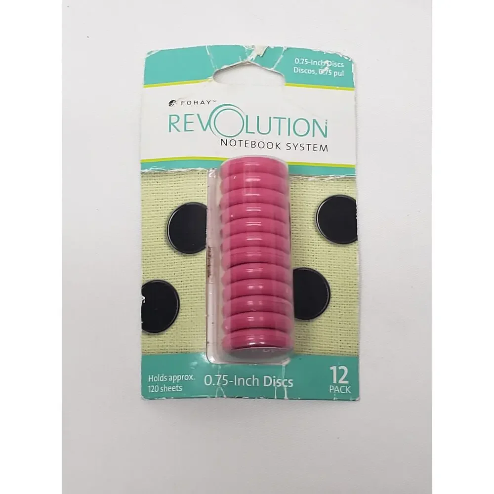 Foray Revolution Notebook System 12 - 0.75 in Discs Pink